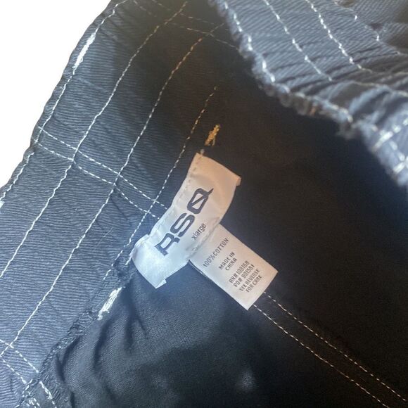 RSQ wide legged cargo pants y2k black high rise jeans - Picture 4 of 5